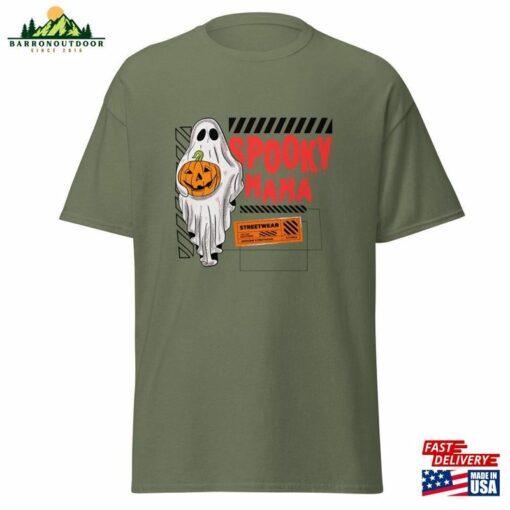 Spoocky Mama Haha Funny Design Halloween Party 2023 Horror Classic Sweatshirt