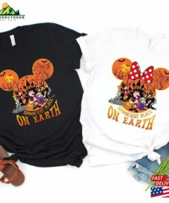 Spookiest Place On Earth Disney Halloween Shirt Mickey And Minnie Balloon Sweatshirt Hoodie