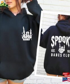 Spooky Babes Club Hoodie Printed Front And Back Vintage Skeleton Halloween Shirt T-Shirt Sweatshirt 2 Spooky Babes Club Hoodie Printed Front And Back Vintage Skeleton Halloween Shirt T Shirt Sweatshirt 3