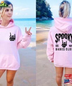 Spooky Babes Club Hoodie Printed Front And Back Vintage Skeleton Halloween Shirt T-Shirt Sweatshirt 3 Spooky Babes Club Hoodie Printed Front And Back Vintage Skeleton Halloween Shirt T Shirt Sweatshirt 4