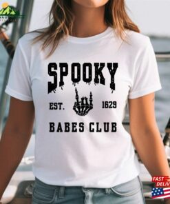 Spooky Babes Club Shirt Halloween Skull Vintage T Shirt Classic 3
