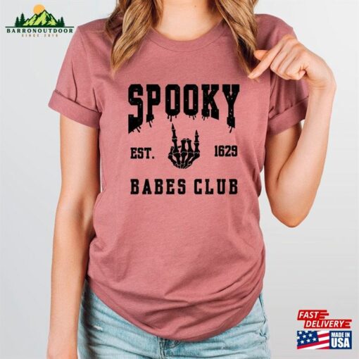 Spooky Babes Club Shirt Halloween Skull Vintage T-Shirt Classic