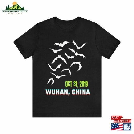 Spooky Halloween Retro Bat Shirt Express Delivery October 2023 Unisex Jersey Short Sleeve Funny Covid Bats Wuhan China 2019 Trendy Goofy Sweatshirt Classic