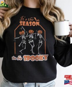 Spooky Halloween Sweatshirt Retro Sweater Cute Skeleton Unisex T Shirt 3