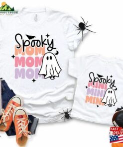 Spooky Mom Mini Matching Halloween T-Shirts White Sweatshirt Hoodie