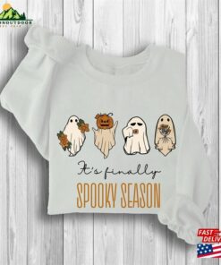 Spooky Season Ghost Halloween Sweatshirt T Shirt 4