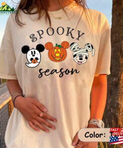 Spooky Season Mickey Head Comfort Colors Shirt Boo Halloween Pumpkin Unisex Sweatshirt
