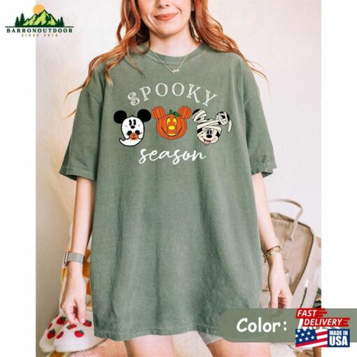 Spooky Season Mickey Head Comfort Colors Shirt Boo Halloween Pumpkin Unisex Sweatshirt