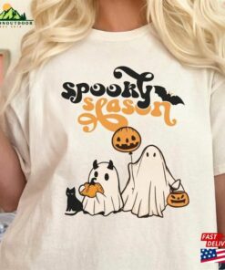 Spooky Season T-Shirt Ghost Halloween Party Shirt Classic Unisex