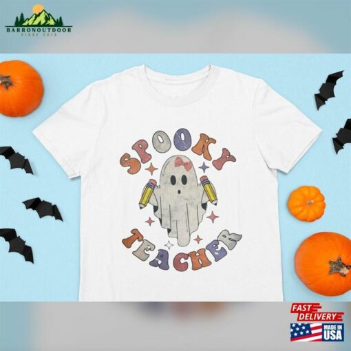 Spooky Teacher Graphic Tee Shirt Fun Apparel Super Soft Gift Unisex Sweatshirt