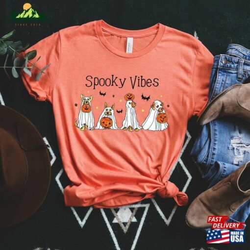 Spooky Vibes Shirt Halloween Ghost Hoodie Sweatshirt