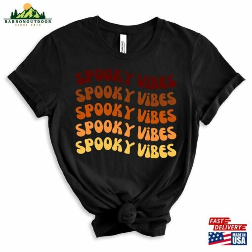 Spooky Vibes Tee Shirt Funny Halloween Unisex Sweatshirt