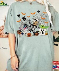 Star Wars Halloween Shirt Disney Comfort Color Stitch Groot Friends Classic Sweatshirt 4