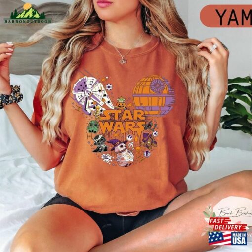 Star Wars Halloween Shirt Stars Mickey Disney Comfort Colors Tee Sweatshirt T-Shirt