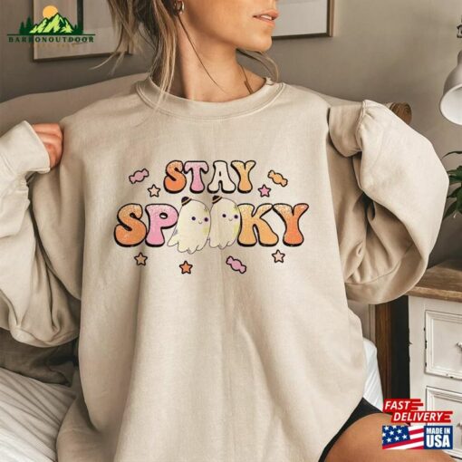 Stay Spooky Halloween Sweatshirt Retro Sweater Gift For Her Unisex