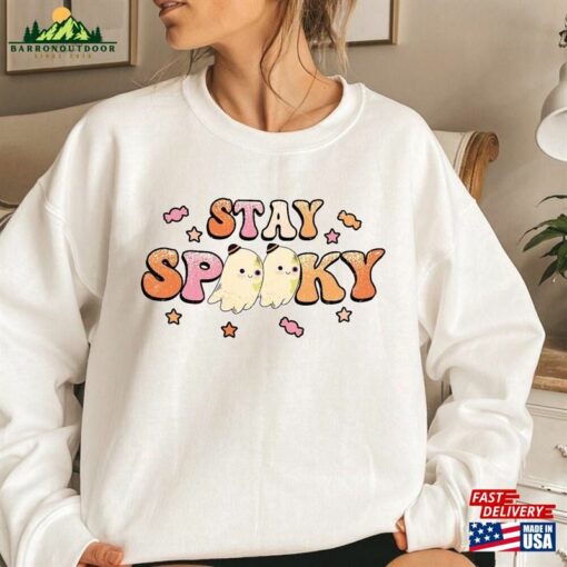 Stay Spooky Halloween Sweatshirt Retro Sweater Gift For Her Unisex