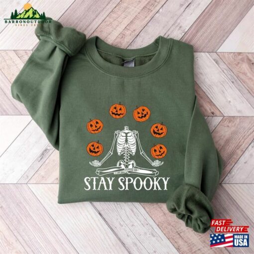 Stay Spooky Skeleton Shirt Season Sweatshirt Halloween Classic Hoodie