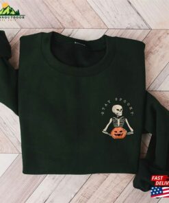 Stay Spooky Sweatshirt Minimal Halloween Sweater Skeleton Pocket Unisex 3 Stay Spooky Sweatshirt Minimal Halloween Sweater Skeleton Pocket Unisex 4