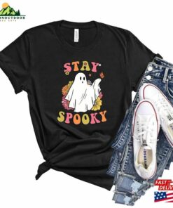 Stay Spooky T Shirt Minimal Halloween Skeleton Graphic Classic Unisex 3