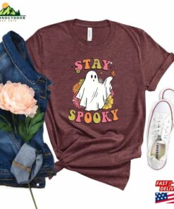 Stay Spooky T Shirt Minimal Halloween Skeleton Graphic Classic Unisex 4