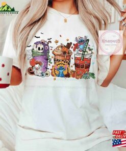 Stich Happy Hallothanksmas Comfort Shirt Mickey Halloween Coffee Vintage Disney Classic Sweatshirt 3