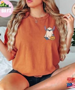 Stitch Ghost Halloween Comfort Color Shirt Retro Pumpkin Pocket Mickey Sweatshirt T-Shirt