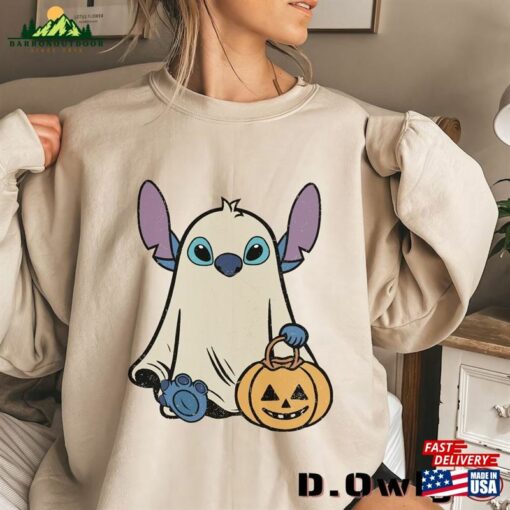 Stitch Ghost Halloween Comfort Color Shirt Retro Pumpkin Sweatshirt Mickey Classic