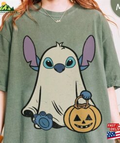 Stitch Ghost Halloween Comfort Color Shirt Retro Pumpkin Sweatshirt Mickey Classic