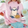 Stitch Ghost Halloween Comfort Color Shirt Retro Pumpkin Tee Mickey Unisex Sweatshirt