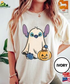 Stitch Ghost Halloween Comfort Color Shirt Retro Pumpkin Tee Mickey Unisex Sweatshirt 3