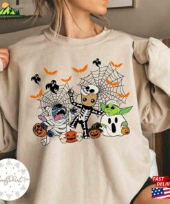 Stitch Groot Friends Halloween Shirt Cute Star Wars Classic Hoodie