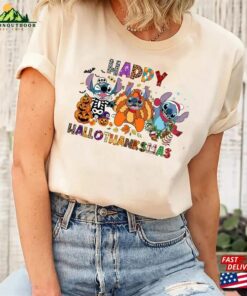 Stitch Hallothanksmas Shirt Halloween Shirts Fall Thanksgiving Tee Classic T Shirt 3