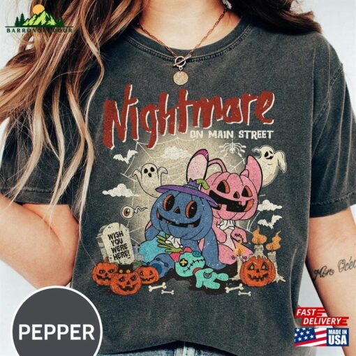 Stitch Halloween Comfort Colors Shirts Disneyland Shirt Angel Classic Hoodie