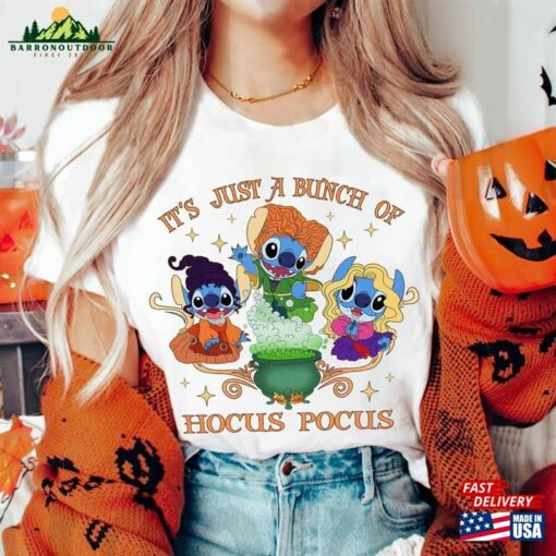 Stitch It’s Just A Bunch Of Hocus Pocus Halloween Shirt The Sanderson Sisters Classic Hoodie