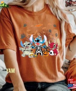 Stitch Scream Holding Balloons Comfort Color Shirt Disneys Lilo And Halloween Sweatshirt T Shirt Classic 4