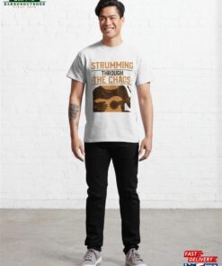 Strumming Through The Chaos Guitar T-Shirt Hoodie Classic