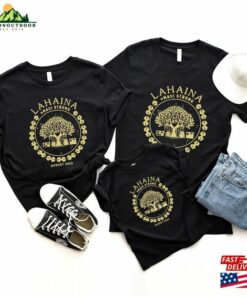 Supportive Colorful Maui Strong Shirt Support Shirts Lahaina Banyan Tree Unisex T-Shirt