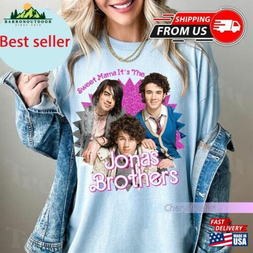 Sweet Mama Its The Jonas Brothers T-Shirt Shirt Five Albums One Night Tour Hoodie Classic