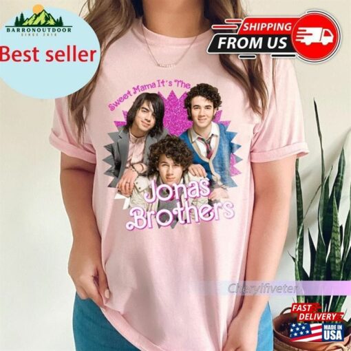 Sweet Mama Its The Jonas Brothers T-Shirt Shirt Five Albums One Night Tour Hoodie Classic