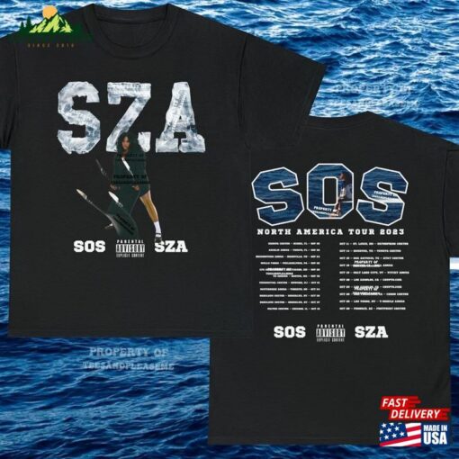 Sza Shirt Sos Tour 2023 Concert Fan Inspired Merch Album North America Sweatshirt Hoodie