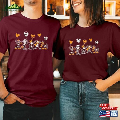 T Shirt (1822) Happy Halloween 2023 Mouse Heads Doodle Face Wonderland Castle Boys Girls Men Women Couple Matching Thanksgiving Gift T-Shirt Unisex Classic