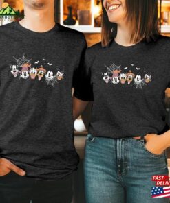 T Shirt 1852 Happy Halloween 2023 Mouse Heads Doodle Face Wonderland Castle Boys Girls Men Women Couple Matching Thanksgiving Gift T Shirt Unisex 4