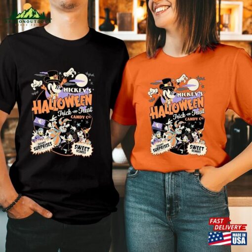 T Shirt (1856) Happy Halloween 2023 Mouse Heads Doodle Face Wonderland Castle Boys Girls Men Women Couple Matching Thanksgiving Gift T-Shirt Hoodie