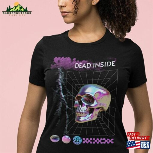 Tee Unisex Premium Halloween Skull Retro Quot Dead Inside Classic