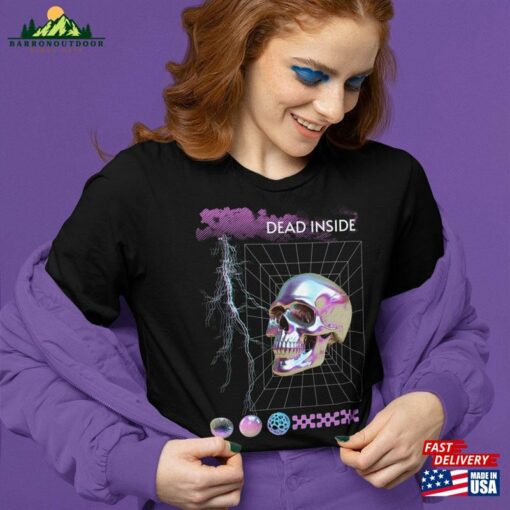 Tee Unisex Premium Halloween Skull Retro Quot Dead Inside Classic