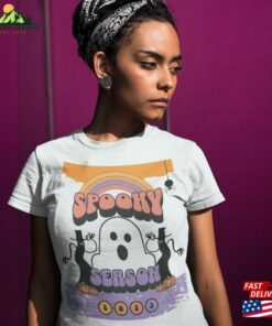 Tee Women’s Halloween Fitted Ghost Spooky Season Quot Hoodie Sweatshirt