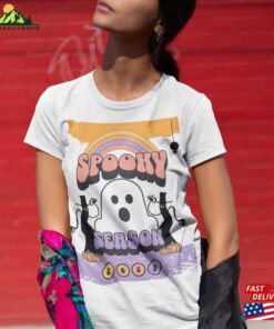 Tee Women’s Halloween Fitted Ghost Spooky Season Quot Hoodie Sweatshirt