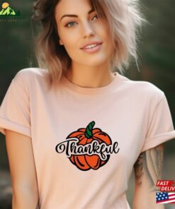 Thankful Comfort Colors Pumpkin Shirt For Gift T Shirt Hoodie 4