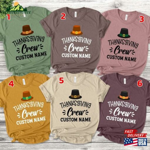 Thanksgiving Crew Custom 2023 Shirt Thanksfriend Turkey Day T-Shirt Hoodie