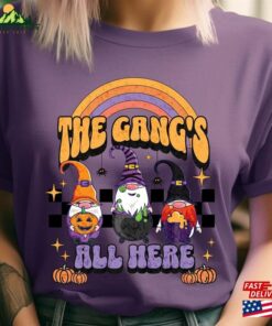 The Gangs All Here Gnomes Halloween Retro Fall Shirt Cute T-Shirt Crewneck Classic Hoodie